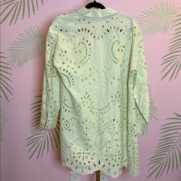 ANTHROPOLOGIE CUT OUT MINI SHIRT DRESS WITH LINING NWT SIZE SMALL - Picture 6 of 7